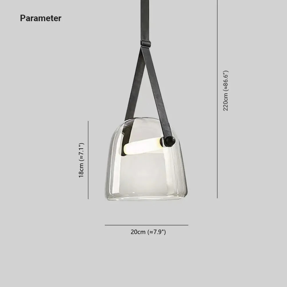 Lustre moderne simple en verre transparent