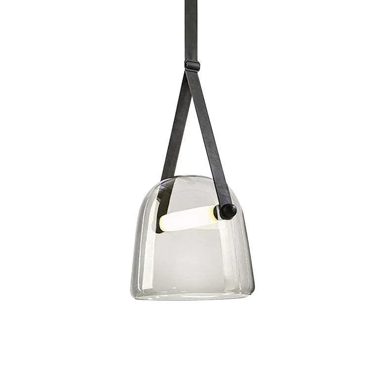 Lustre moderne simple en verre transparent