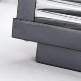 Lampe Solaire LED Moderne Pour Pilier de Portail, Carrée Noire IP65