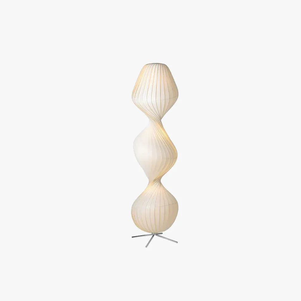 Design ondulé blanc rotatif moderne lampadaire moderne