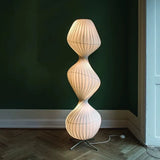 Design ondulé blanc rotatif moderne lampadaire moderne