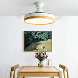 White Table Dining Room Ceiling Fan with Light