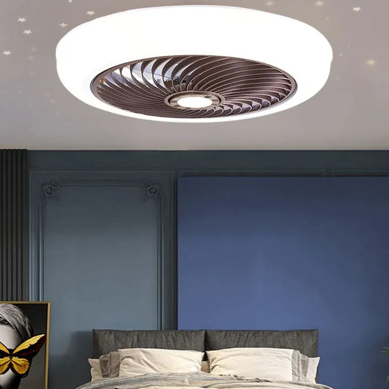 Plafonnier ventilateur de chambre en spirale invisible