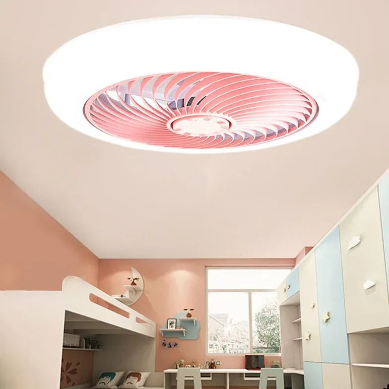 Plafonnier ventilateur de chambre en spirale invisible