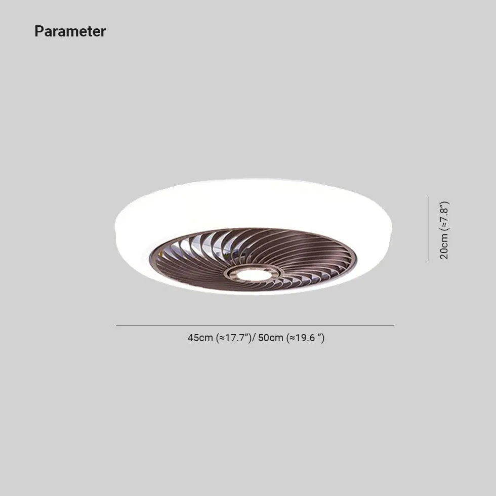 Plafonnier ventilateur de chambre en spirale invisible