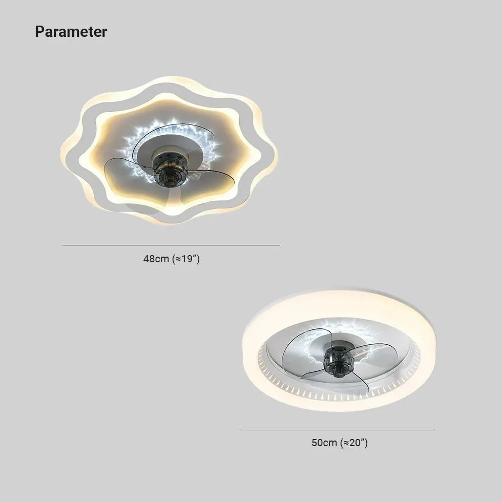 Ventilateur de plafond moderne des fleurs avec lumière