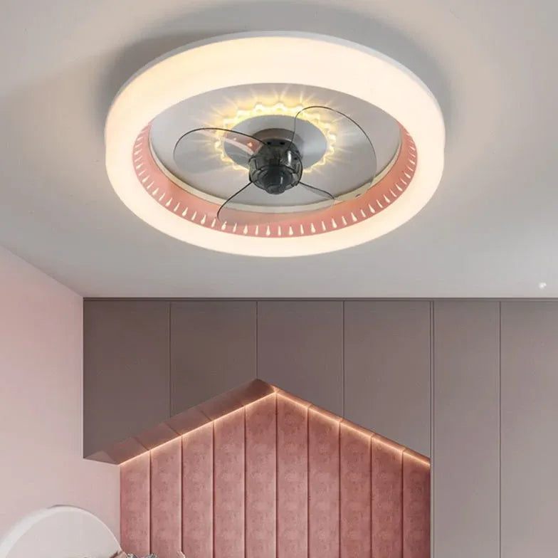 Ventilateur de plafond moderne des fleurs avec lumière