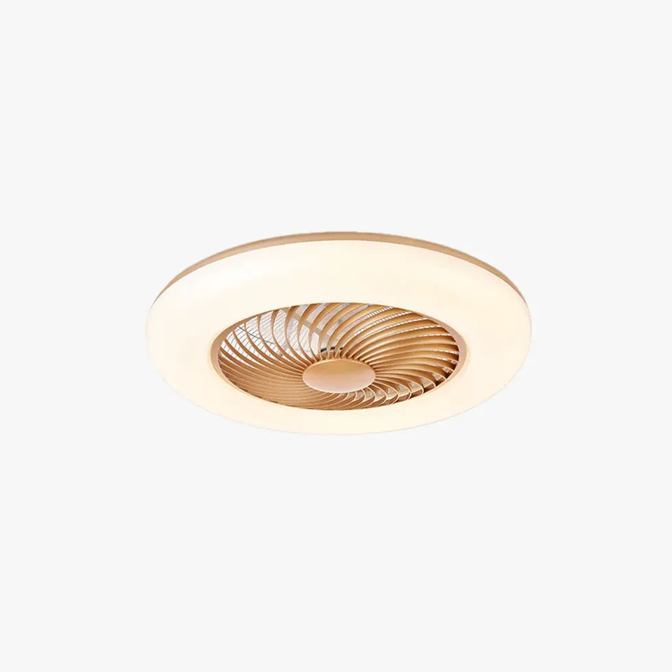 Ventilateur de plafond moderne invisible rose avec lumière