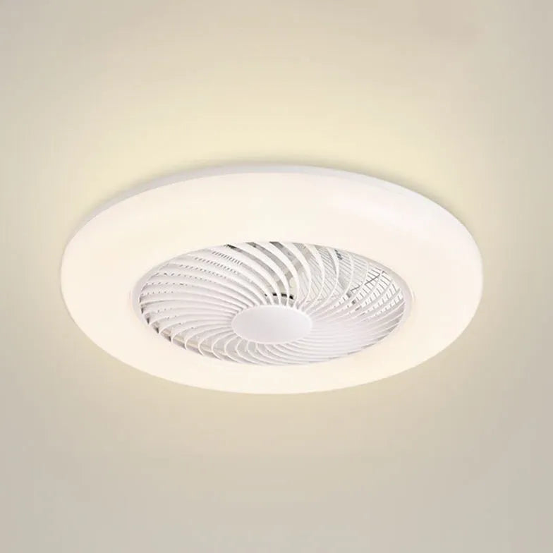 Ventilateur de plafond moderne invisible rose avec lumière