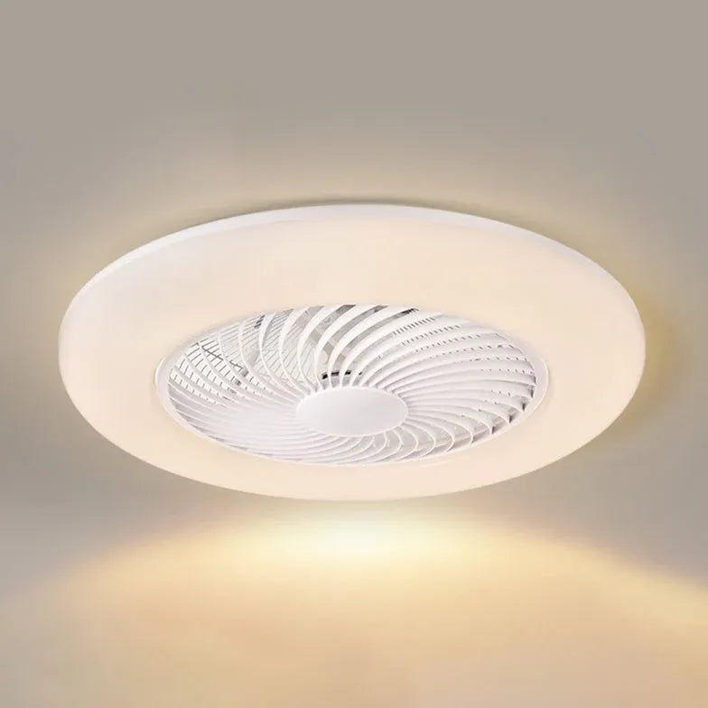 Ventilateur de plafond moderne invisible rose avec lumière