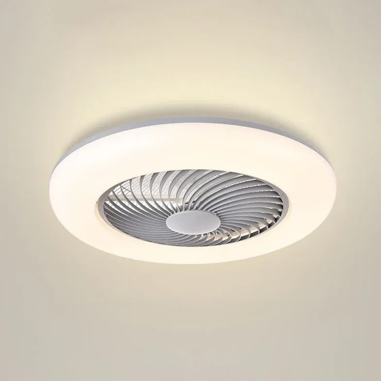 Ventilateur de plafond moderne invisible rose avec lumière