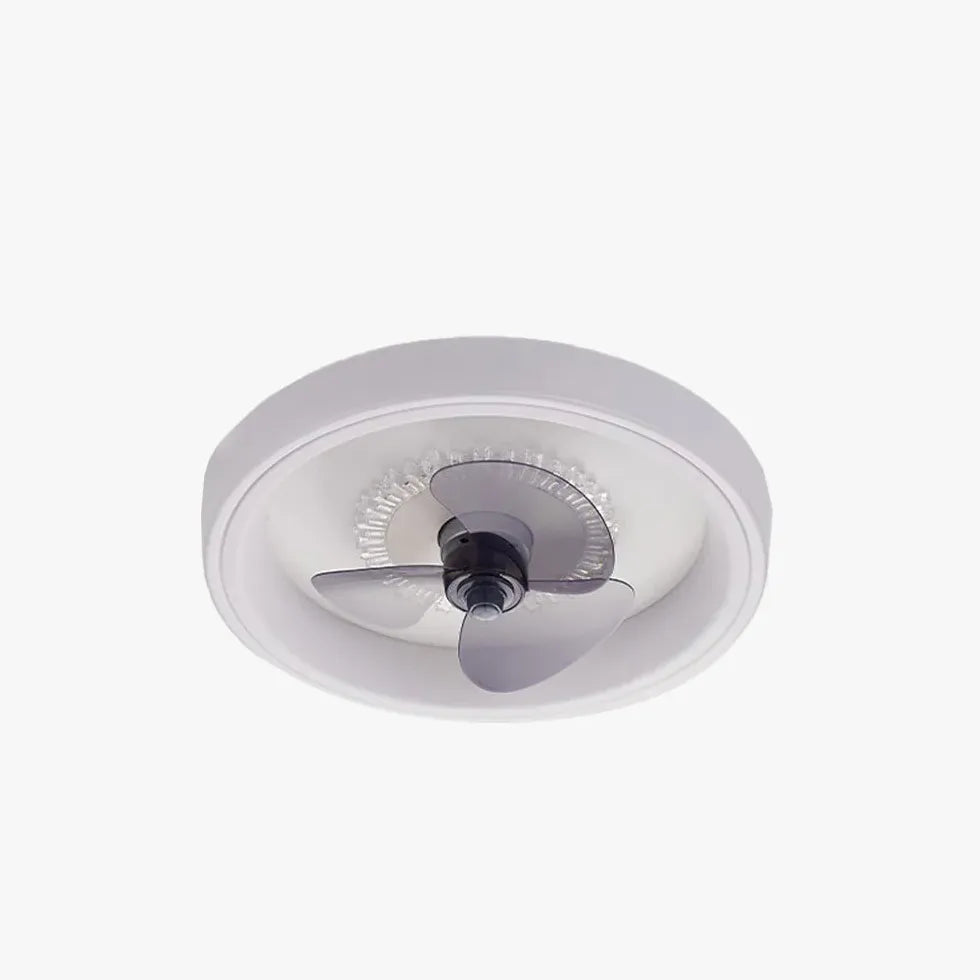 élégant ventilateur de plafond à luminaire LED rond