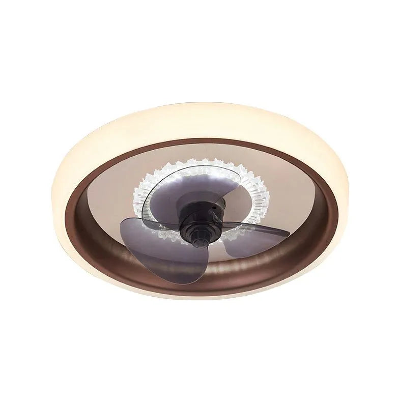 élégant ventilateur de plafond à luminaire LED rond