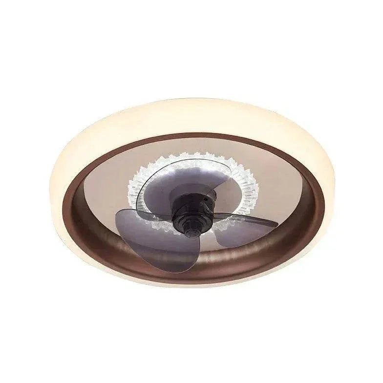 Élégant Ventilateur De Plafond À Luminaire Led Rond - Clowas.fr