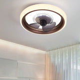 élégant ventilateur de plafond à luminaire LED rond