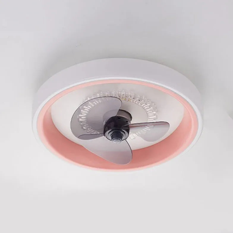 élégant ventilateur de plafond à luminaire LED rond