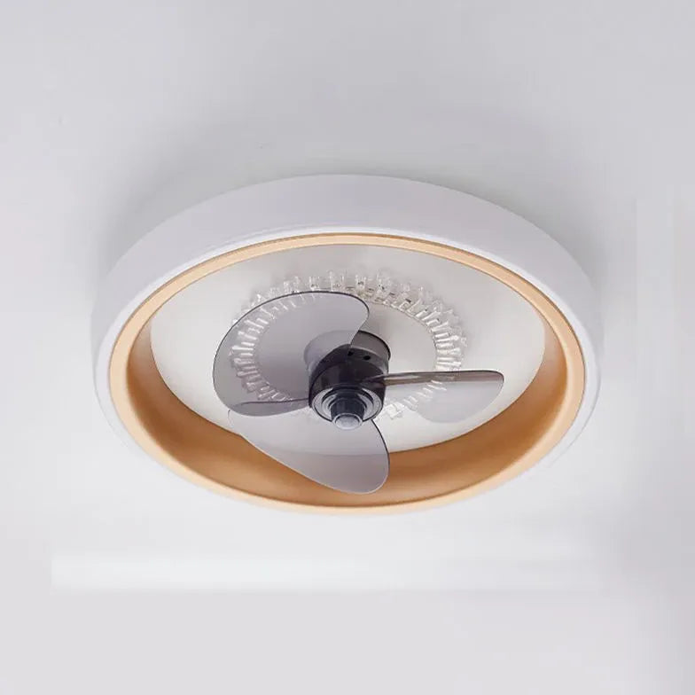 élégant ventilateur de plafond à luminaire LED rond