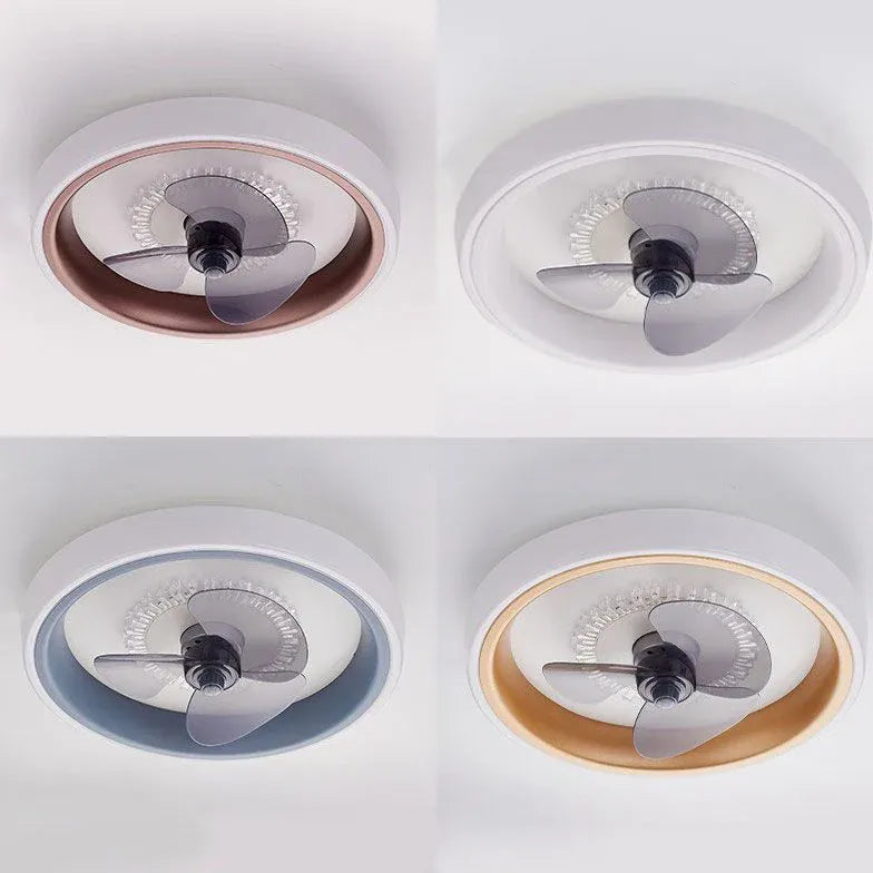 élégant ventilateur de plafond à luminaire LED rond