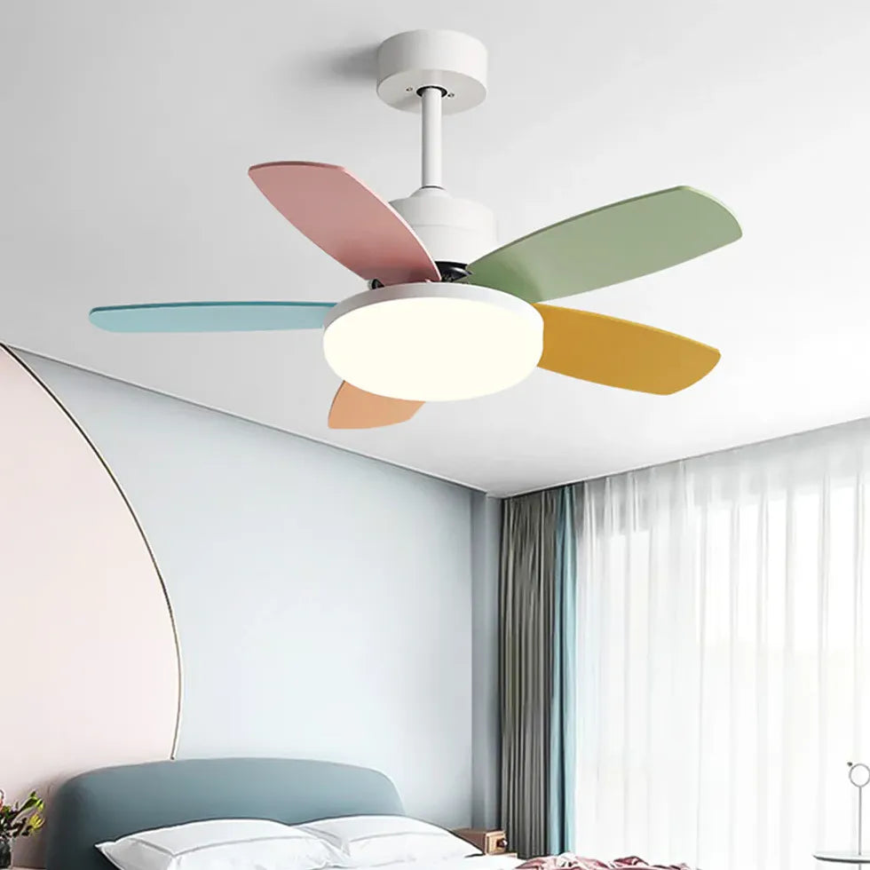 Macarons Bedroom Ceiling Fan with Light