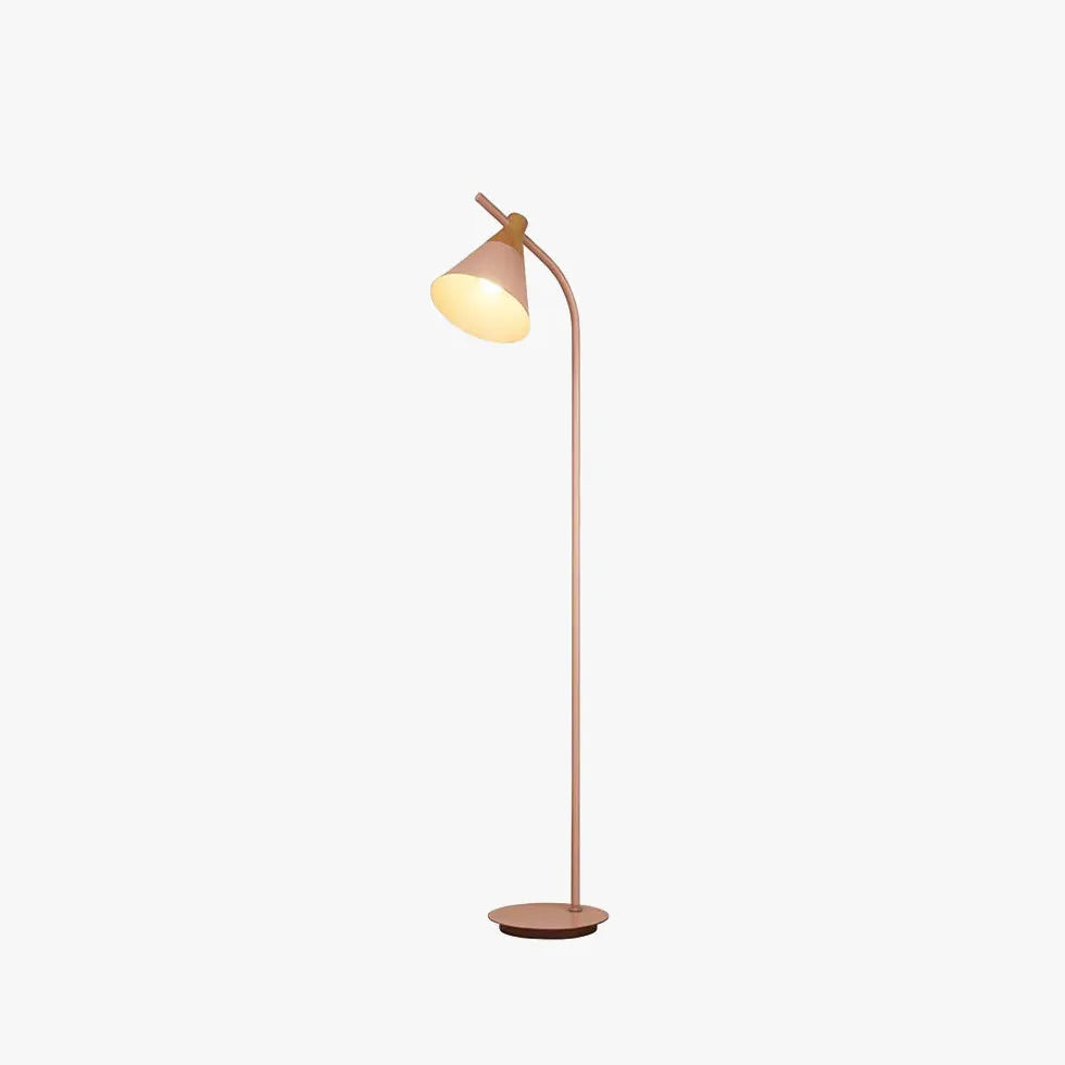 Curved Arm Two-Tone Minimalist Floor Lamp