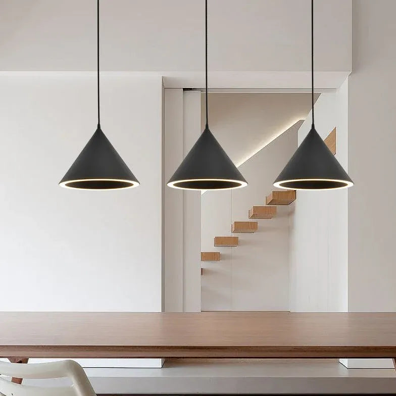 Creamy White Cone Modern Pendant Light