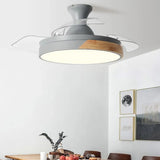 Gray Disc LED Ceiling Fan with Light