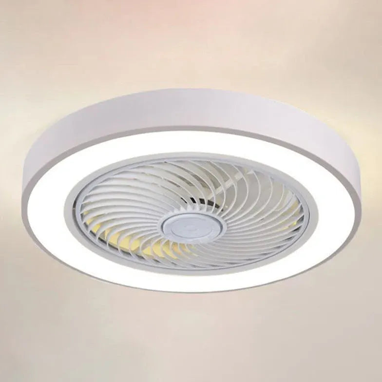 Ventilateur de plafond moderne rose muet avec lumière