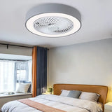 Ventilateur de plafond moderne rose muet avec lumière