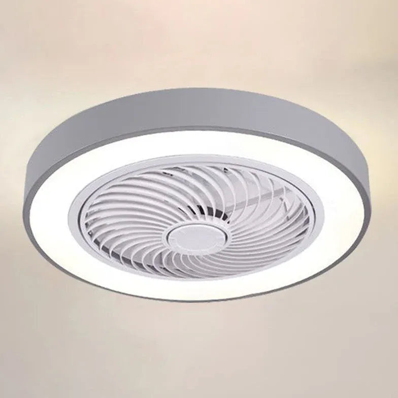 Ventilateur de plafond moderne rose muet avec lumière