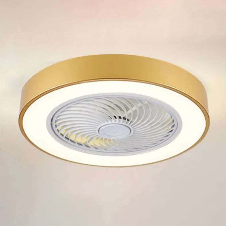 Ventilateur de plafond moderne rose muet avec lumière