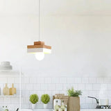 Lustre Bois Rond Créatif Nordique - Clowas.fr