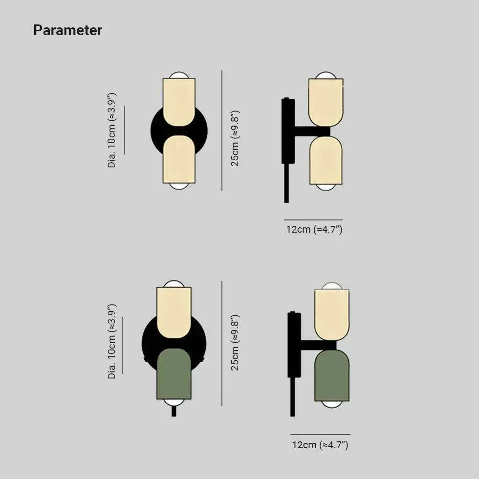 Lampe De Chevet En Applique Créative Moderne Nordique Colorée - Clowas.fr