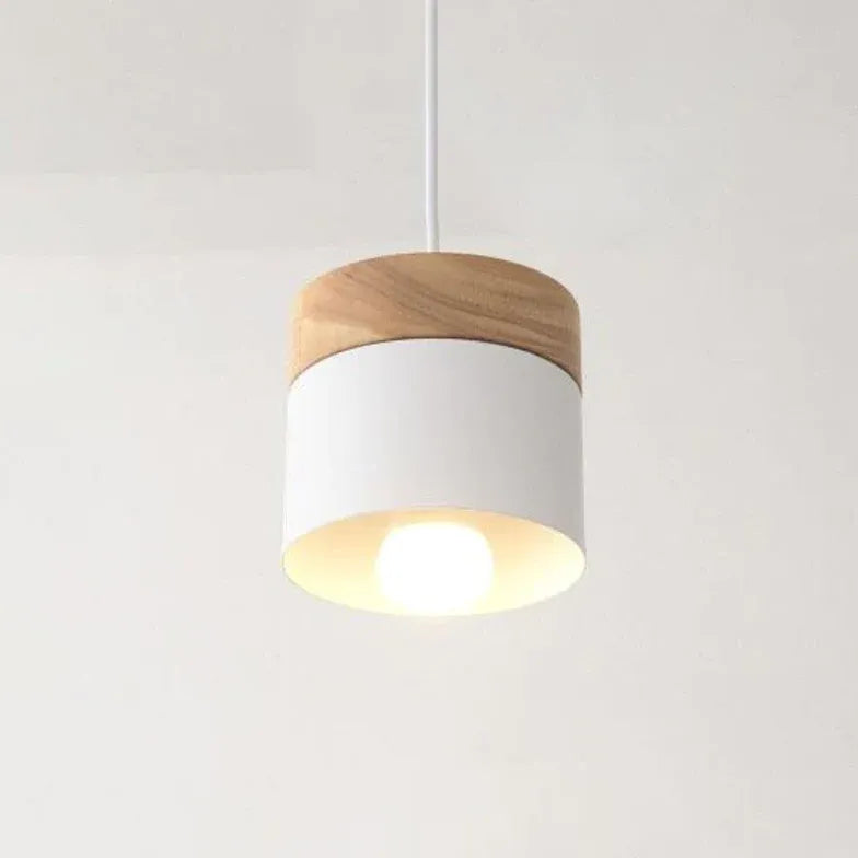 Colorful Cylinders Modern Wooden Pendant Light