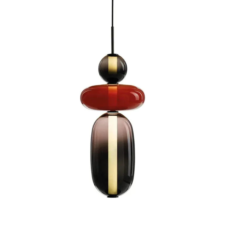 Double Layer Elliptical Ball Modern Pendant Light