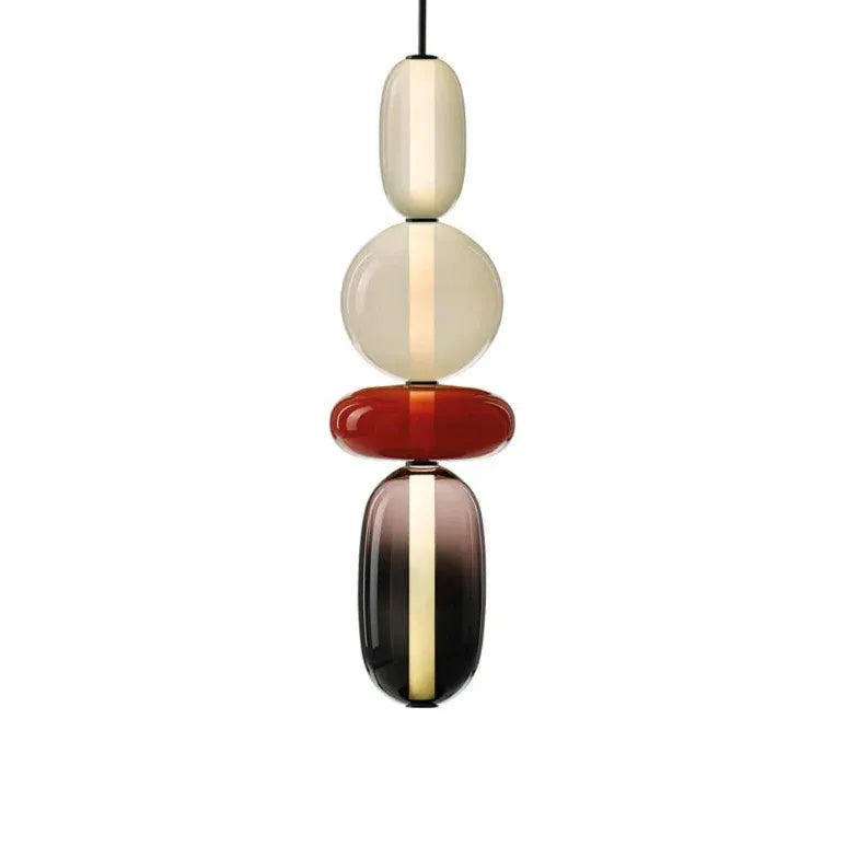 Double Layer Elliptical Ball Modern Pendant Light