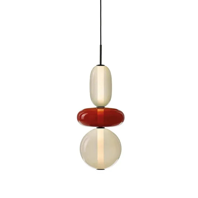 Double Layer Elliptical Ball Modern Pendant Light