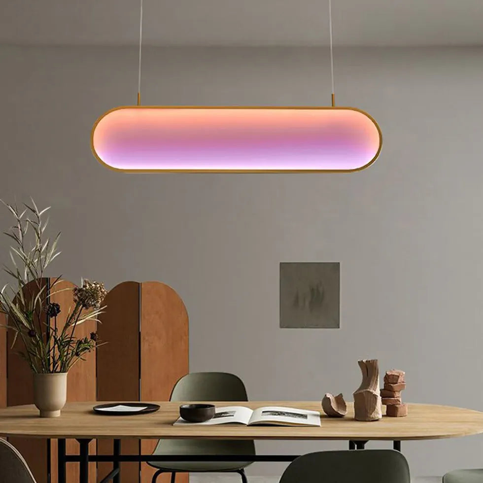 Lustre LED rond simple pour comptoir de bar