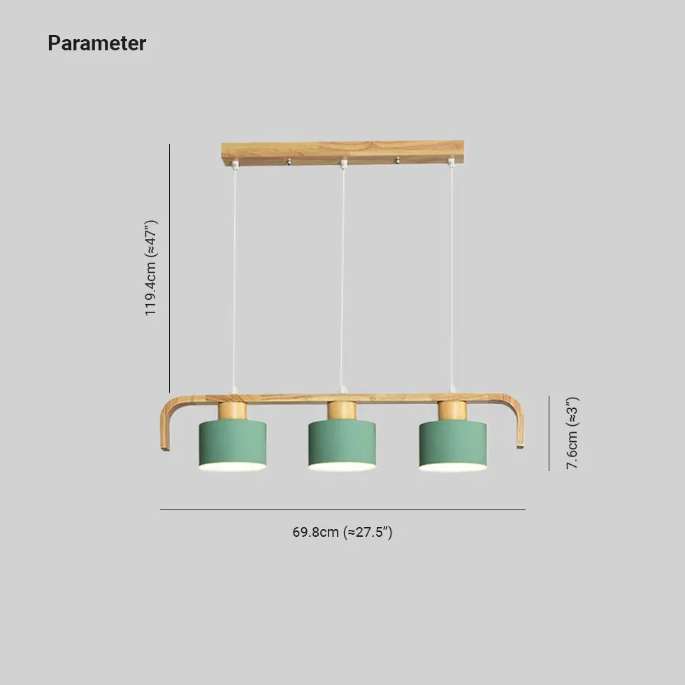 Suspension E27 nordique créative moderne bois