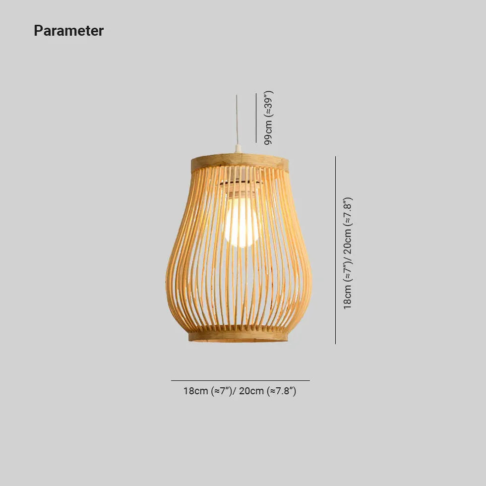 Natural Hollowing Kitchen Rattan Pendant Light