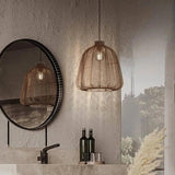 Lustre Industriel Translucide Lanterne En Rotin - Clowas.fr
