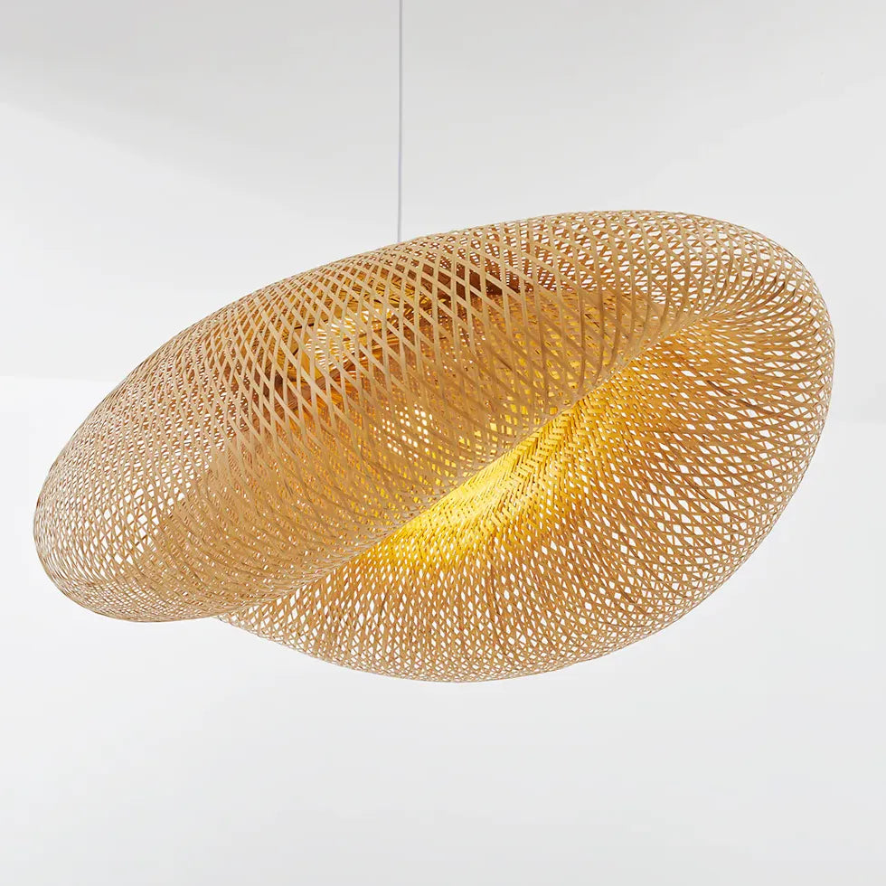 Hyperbolic Mesh Kitchen Rattan Pendant Light