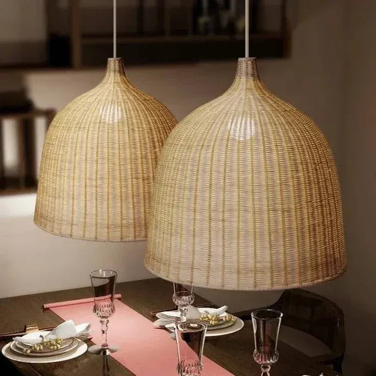 Lustre Créatif De Style Antique En Rotin - Clowas.fr