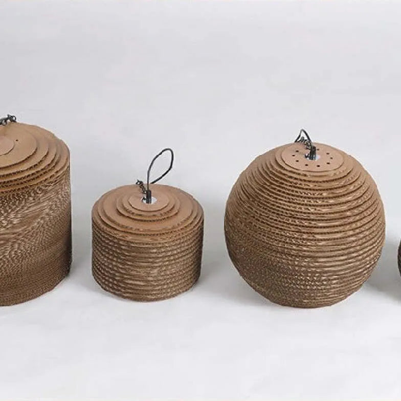 Layered Braided Design Rattan Vintage Pendant Light