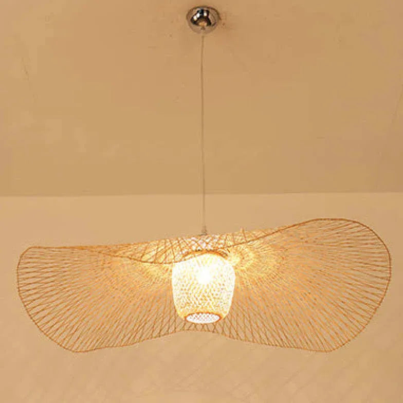 Lustre rétro en rotin sonique pour couloir