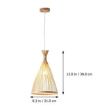 Lampe Zen En Bambou Et Rotin Lustre Restaurant Japonais - Clowas.fr