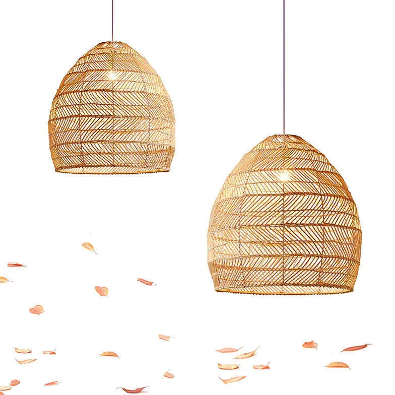 Bamboo Weaving Dining Rattan Pendant Light