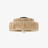 Lustre Vintage En Rotin Blanc Fait Main - Clowas.fr