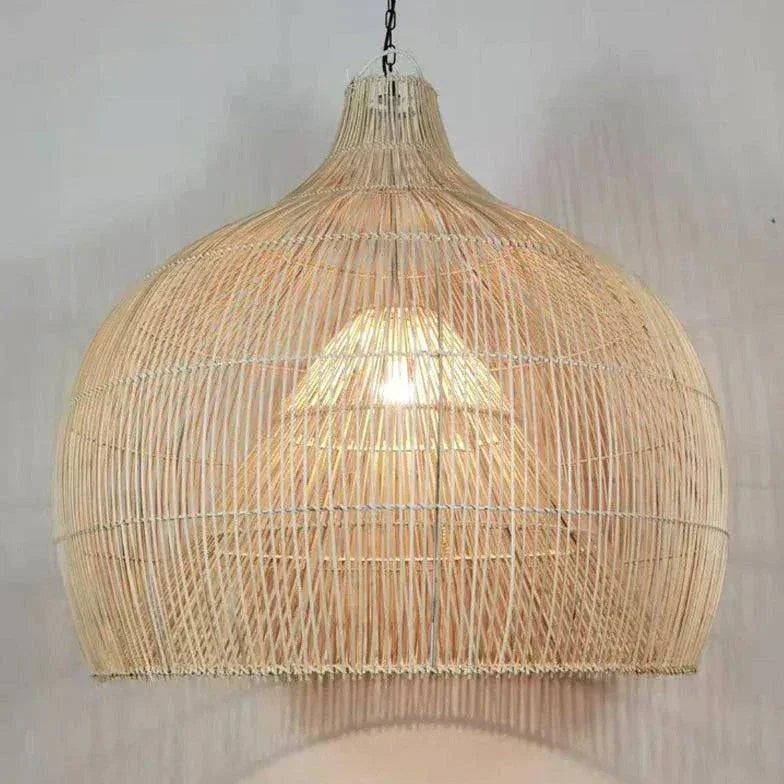 Lustre De Salle À Manger Rétro Créatif Triple En Rotin - Clowas.fr