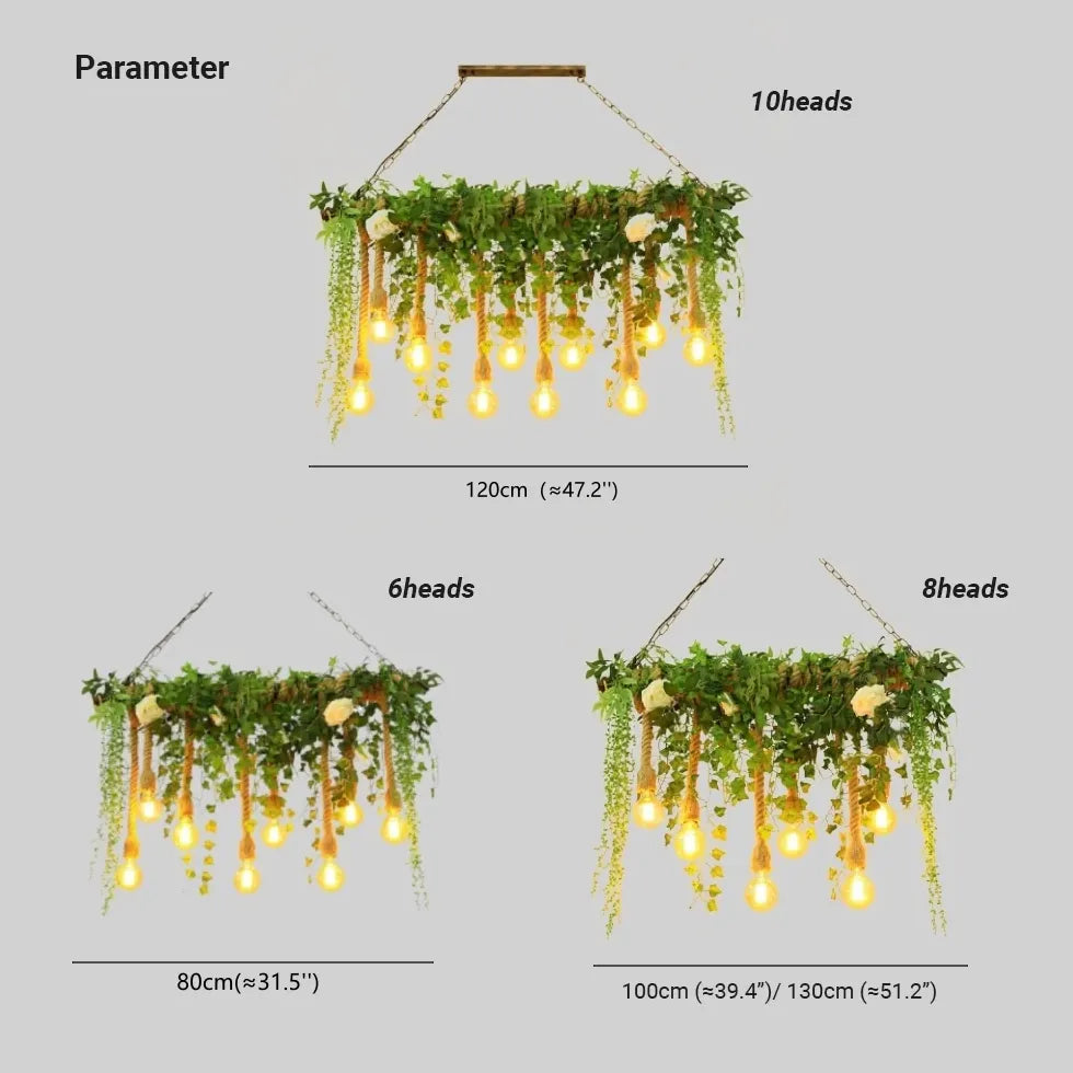 lustre décoratif plante suspendue