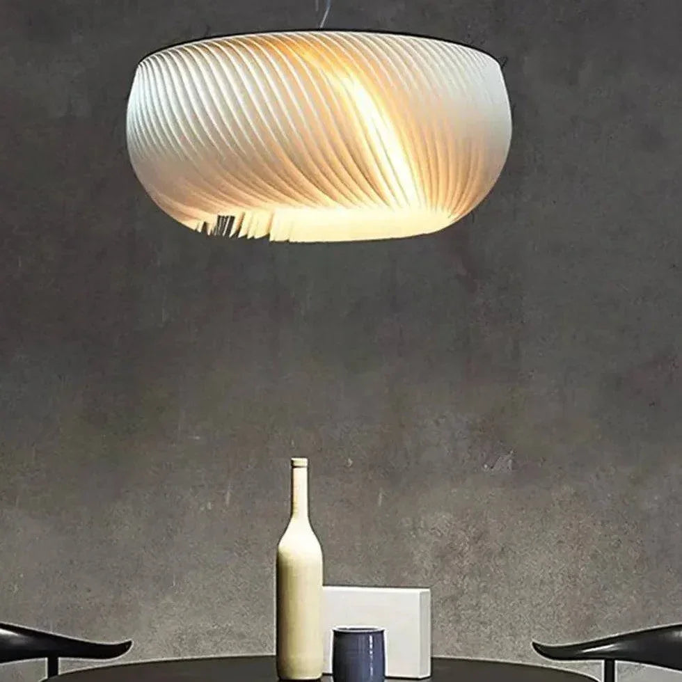 Lustre Rond Blanc Moderne Créatif Nordique - Clowas.fr